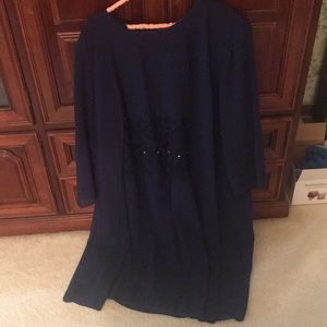 Vintage navy blue evening dress